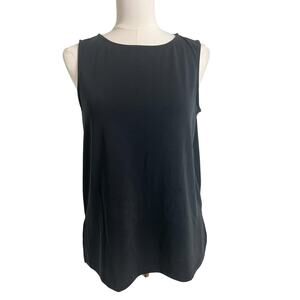 Wynne Tank Top Womens Small Black Sleeveless Crew Neck Jersey Layering Basic